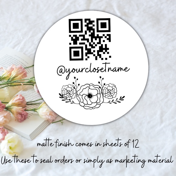 Personalized QR code Poshmark Stickers - Picture 2 of 7